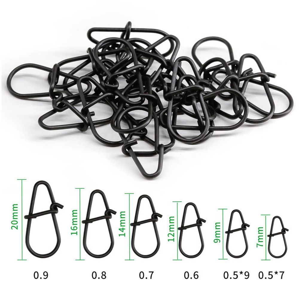 Fishing Hook Box - 100 pièces/lot noir mat Snap baril