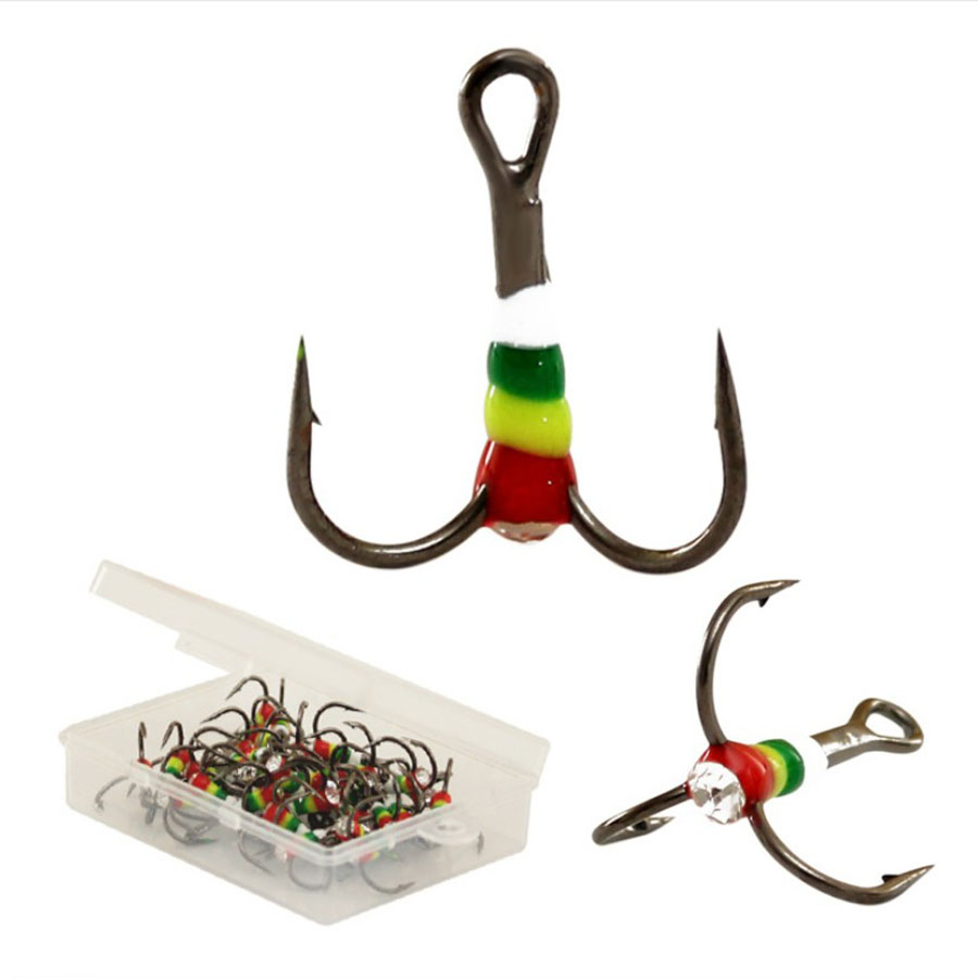Fishing Hook Assortment - Hameçon de pêche sur glace arc-en-ciel,