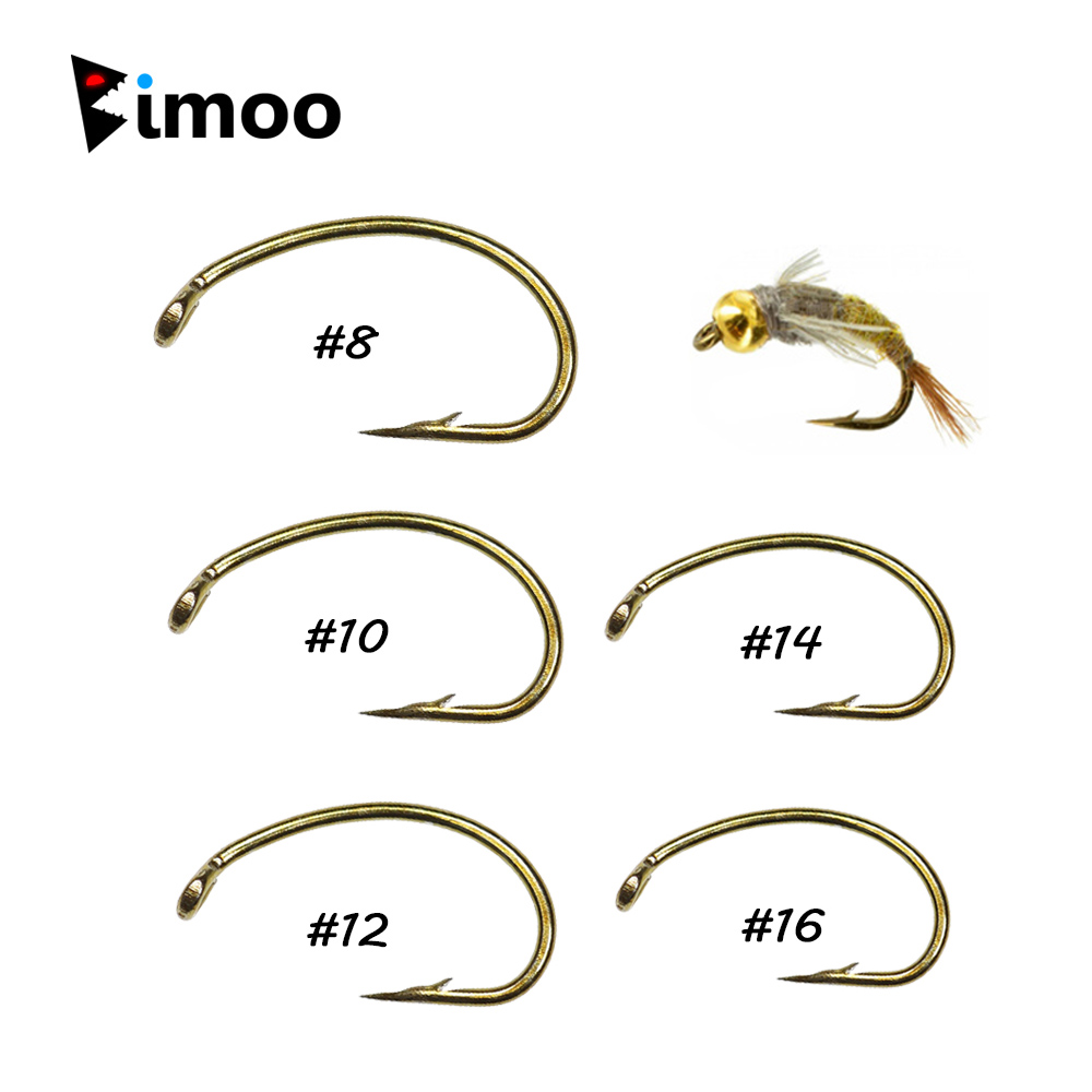 Fishing Hook Barbless - Bimoo 50/100 pièces Hameçons à franges
