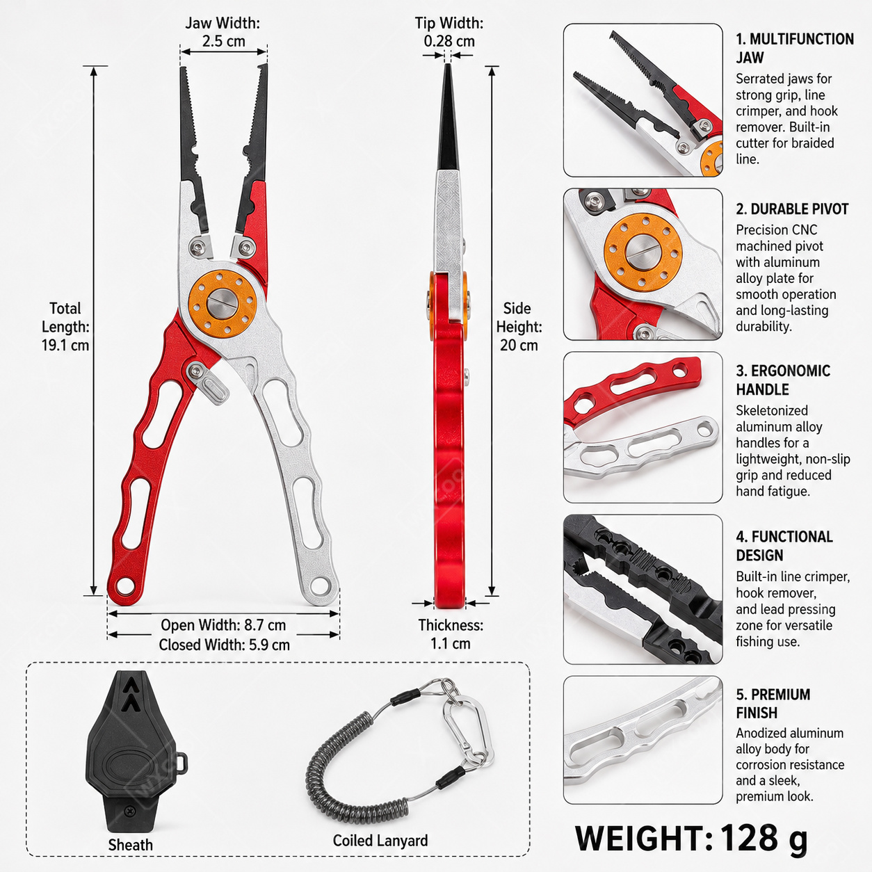 Pince à anneaux fendus WXCOO,  - Fishing Hook Remover avis et prix