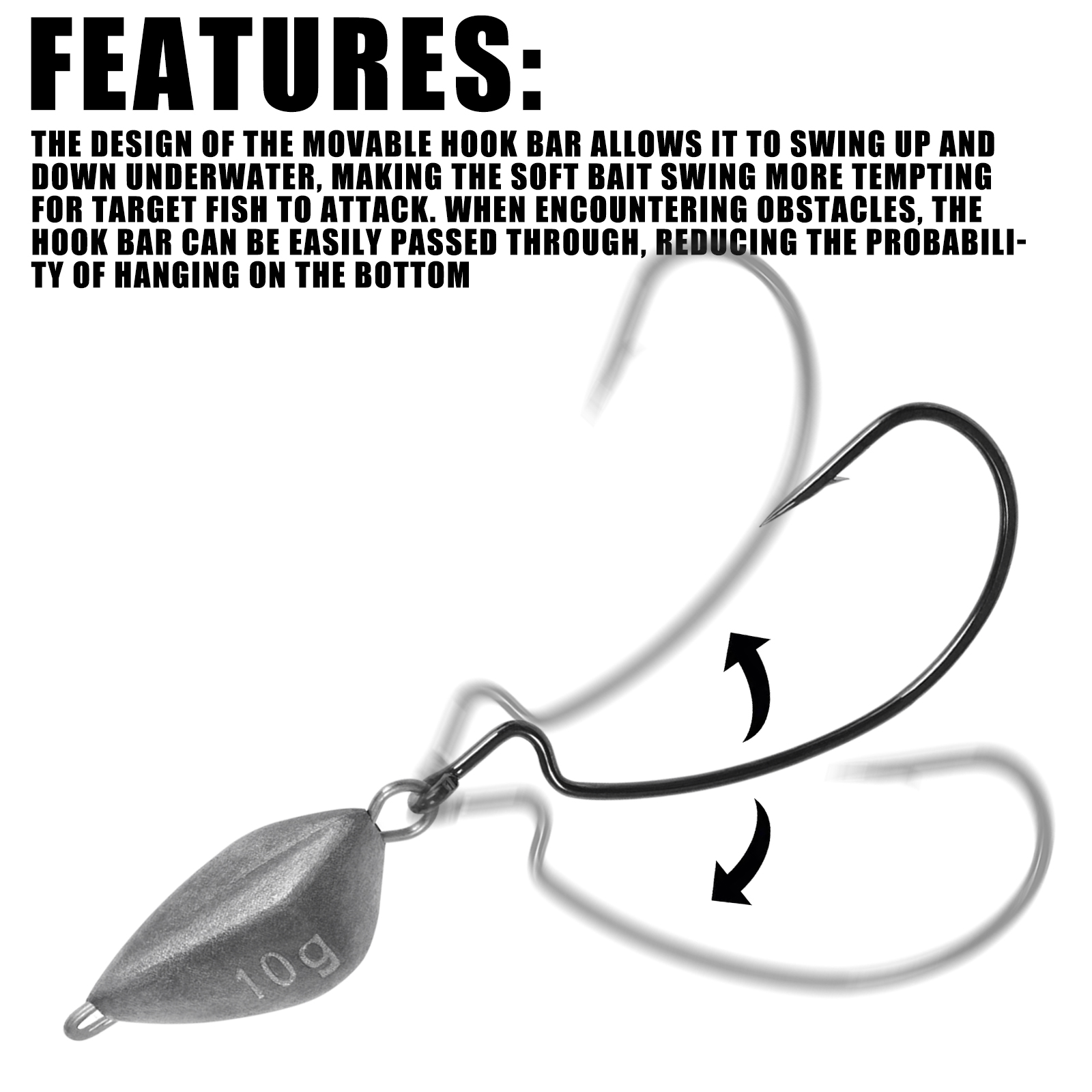 SAMOLLA 5 pièces poids de pêch - Fishing Hook Jig avis et prix