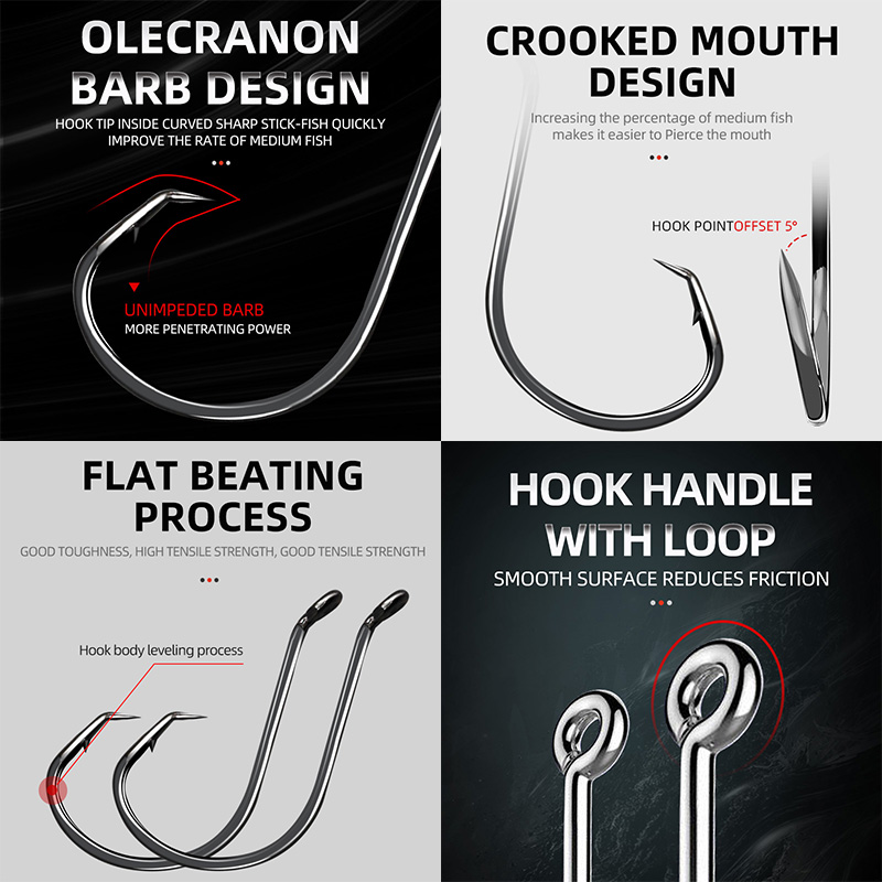 ShareShark 50 pièces/boîte 738 - Fishing Hook Circle avis et prix