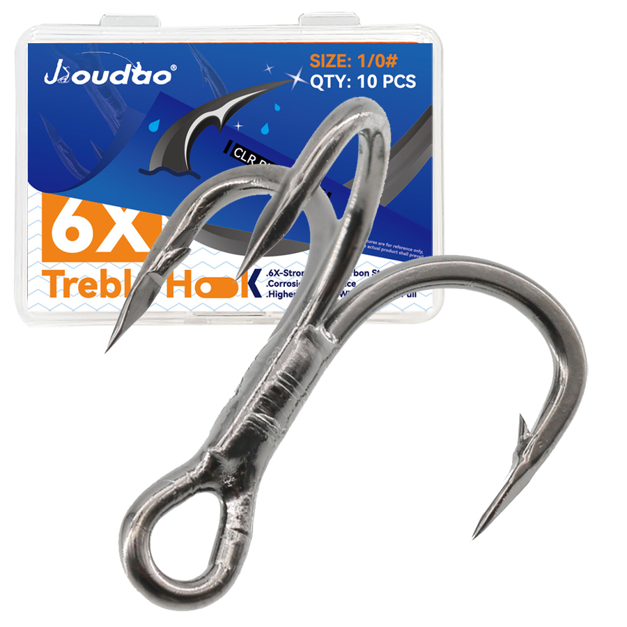 6X hameçon triple de pêche 10  - Fishing Hook Barbless avis et prix
